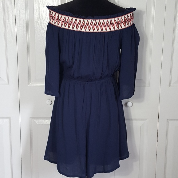 Romeo + Juliet Couture Off Shoulder Gauze Dress - Picture 7 of 8